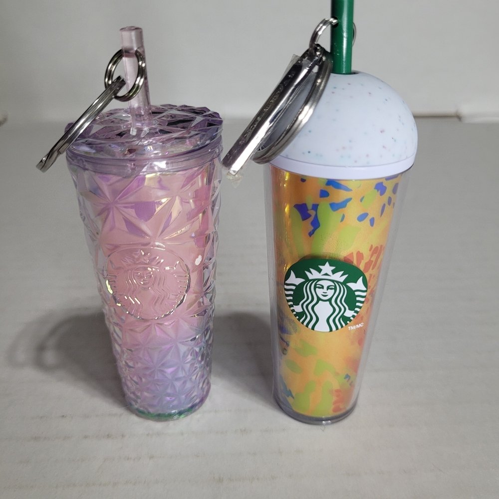 Starbucks Pink and Yellow Tumbler Set